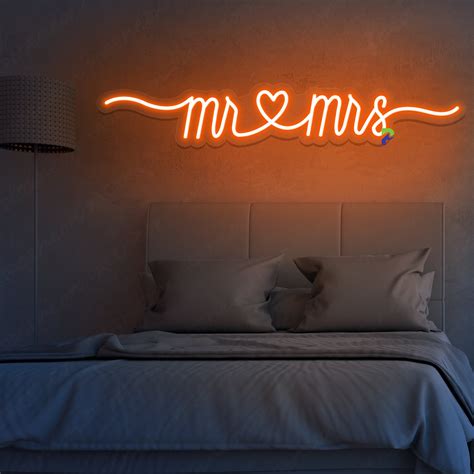 Mr And Mrs Neon Sign Wedding Led Light Pageneon