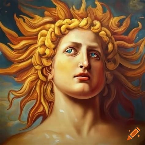 Painting Of The Greek God Helios