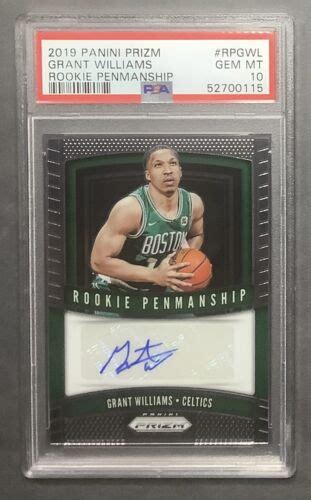 Panini Prizm Gwl Grant Williams Rc Rookie Penmanship Auto Psa