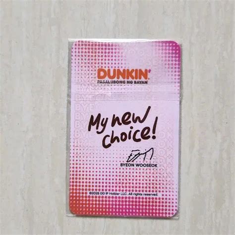 bunjang byeon woo seok dunkin donuts  photocard sealed