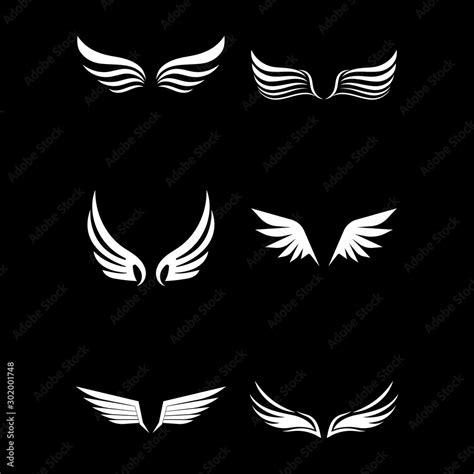 wings gold logo vector illustration template-vector Stock Vector ...