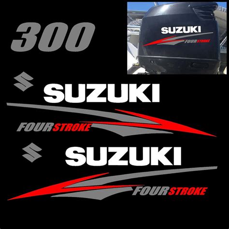 Suzuki 300 HP Fourstroke Outboard Decal Kit Replacement Decals Etsy