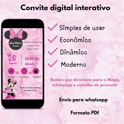 Convite Interativo Da Minne Elo Produtos Especiais