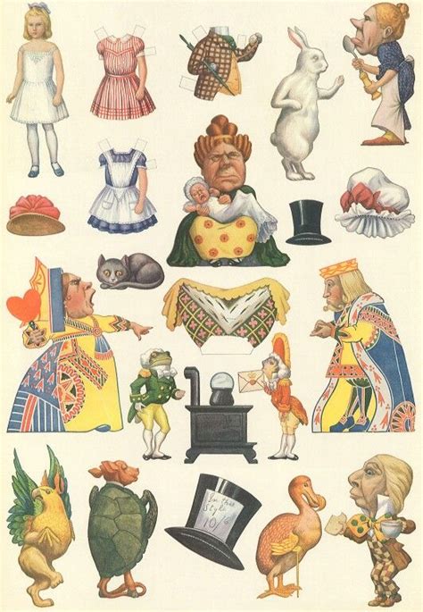 Alice Cutouts Alice In Wonderland Vintage Paper Dolls Paper Dolls