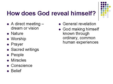 Revelation Introduction Special And General Revelation Objectives L