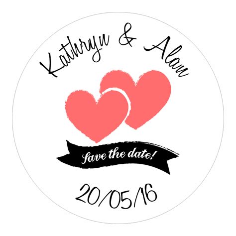 Save the Date Wedding Stickers