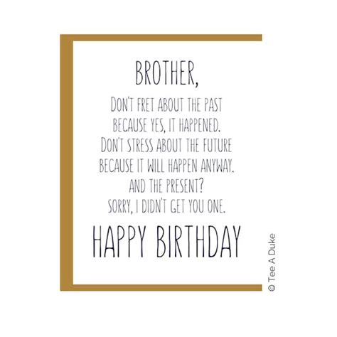 Brother Birthday Card Birthday Card For Brother Brother Etsy