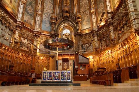 Basilica At The Montserrat Monastery, Spain Stock Images - Image: 10680574