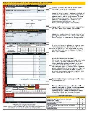 Fillable Online Tss Photography Price Sheet And Fill In Form Winter