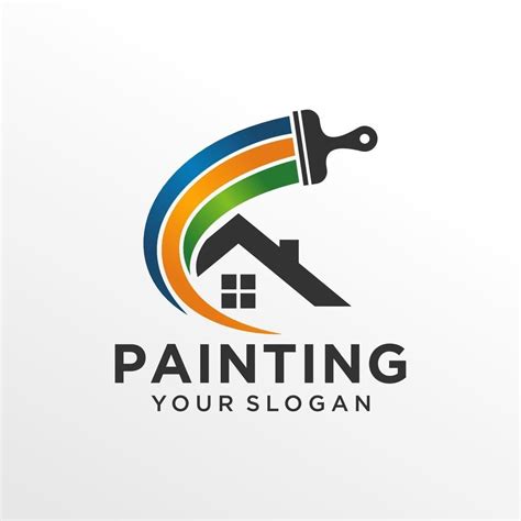 Plantilla De Vector De Dise O De Logotipo De Pintura De Casa Pinturas