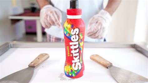 Skittles Shake Ice Cream Rolls Satisfying Asmr Youtube