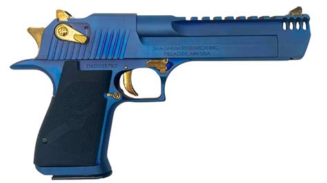 Magnum Research Desert Eagle 50ae In Carbo Blue W Gold