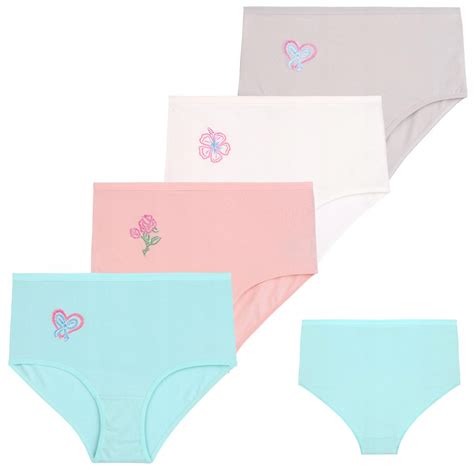 4x Majtki Damskie Figi Maxi Bikini Bawełniane Z Wysokim Stanem Moraj L