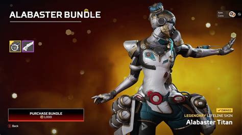 Legendary Skin For Lifeline Alabaster Titan S13 Store Update Apex Legends Highlight