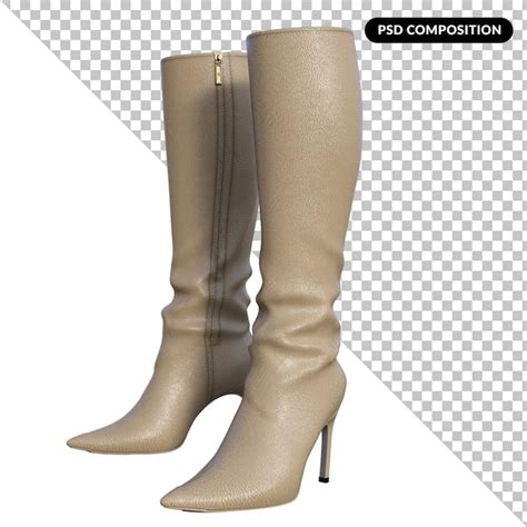 Bottes Féminines Isolées En 3d PSD Premium