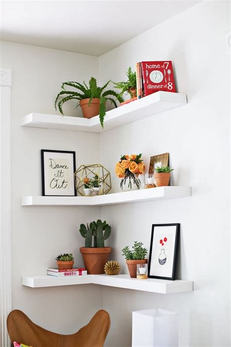 Corner shelf – 25 ideas how to use your living space creatively