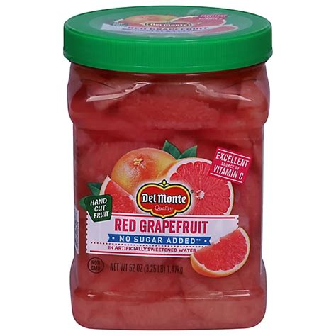 Del Monte Red Grapefruit No Sugar Added 52 Oz Safeway