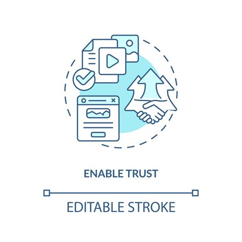 Enable Trust Turquoise Concept Icon Relationship Website Quality