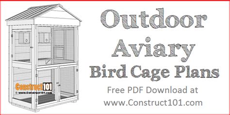 Outdoor Aviary Bird Cage Plans | Free PDF Download - Construct101