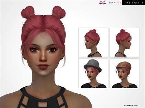 Woman Hair Bun Hairstyle Fashion The Sims P Sims Clove Share