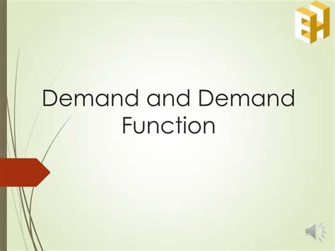 Micro Economic Demand And Demand Function Ppt