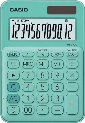 Calculadora Casio Ms 20uc Original 12 Digitos Verde