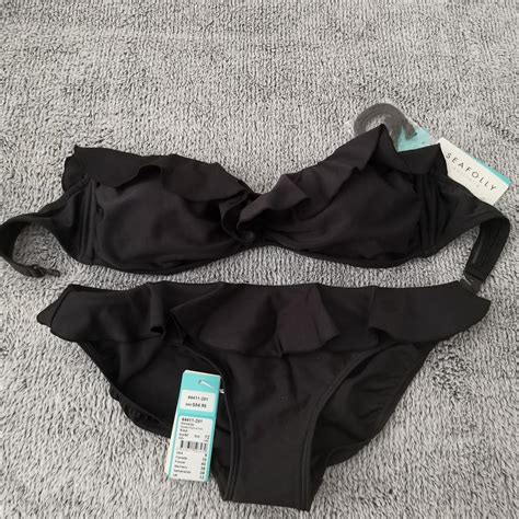 Bikini Set Seafolly Australia Swimwear Set Black Depop