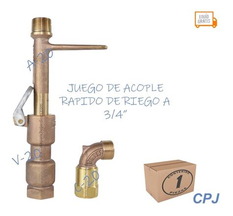 Juego De Acople Rapido Tinsa 3 4 V20 A20 C20 Bronce 1 Kit Mercado Libre