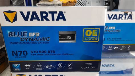 VARTA AKÜ 12 VOLT 70 AMPER EFB START STOP AKÜ MONTAJ DAHİL Araba