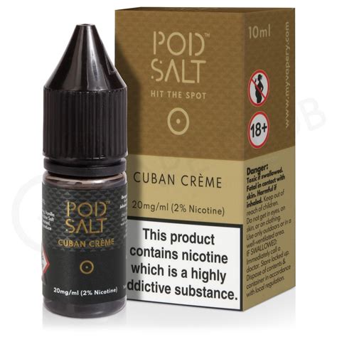 Cuban Creme Nic Salt E Liquid By Pod Salt