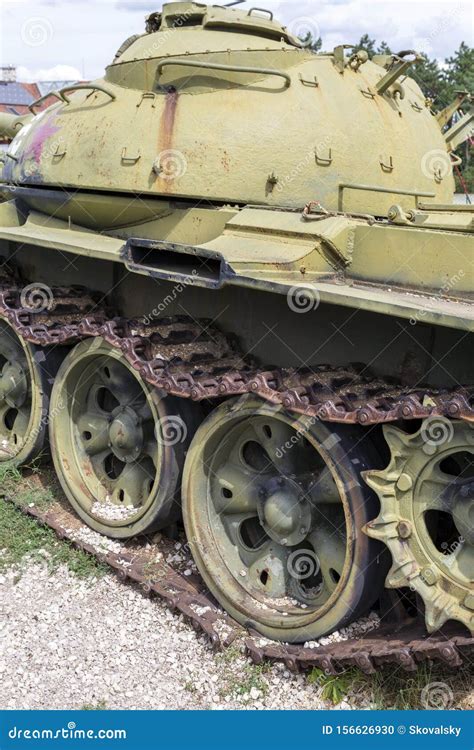 Old Russian Tank At The Military Memorial Park In Pakozd Hungary Stock