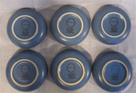 Lot Of Dansk Mesa Sky Blue Soup Coupe Bowls Japan Ebay