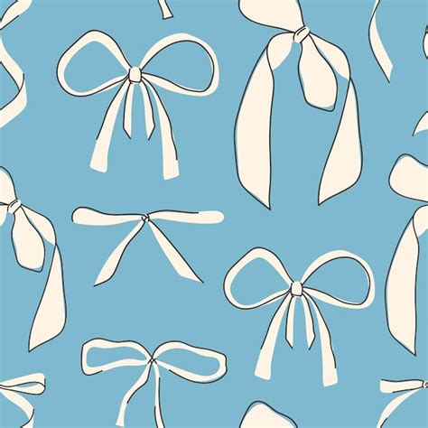 Premium Vector Seamless Pattern Of Bows Pattern Of Colorful Bows