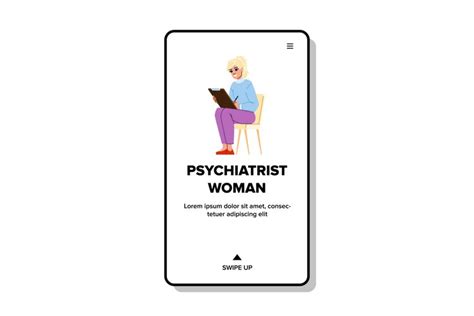 psychologist psychiatrist woman vector