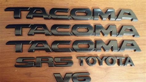 2005 2015 Toyota Tacoma Emblembadge Set Gloss Black Finish Tacoma