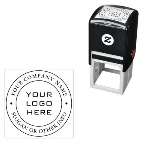 Custom Business Logo Self Inking Stamp Zazzle