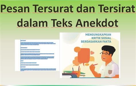 Pesan Tersurat Dan Tersirat Dalam Teks Anekdot