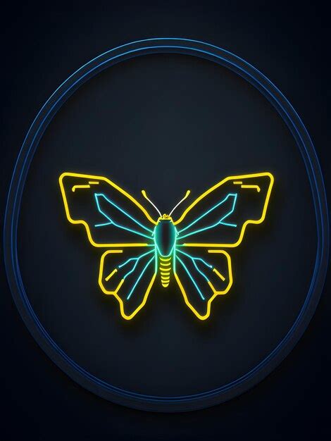 Premium AI Image Butterfly Neon Sign