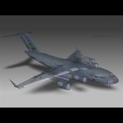 globemaster interior c-17 transport 3d model