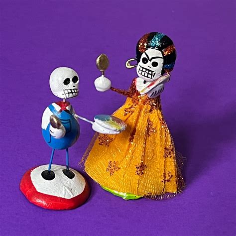 Diego Rivera AND Frida Kahlo Calavera Day of the Dead Decoration SOLD ...