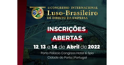 Ii Congresso Luso Brasileiro Do Direito Da Empresa Online Sympla