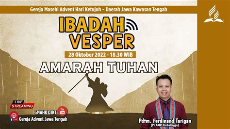 IBADAH VESPER YouTube