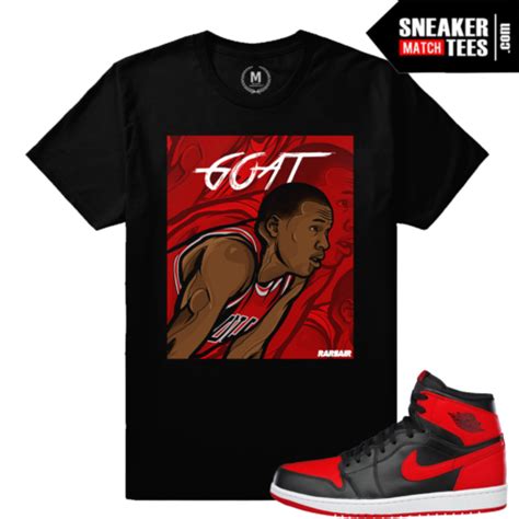 Jordan 1 Bred Match Sneaker Tees Sneaker Match Tees