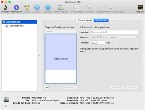 Cómo particionar el Mac para probar OS X El capitán