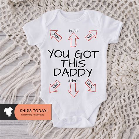 Daddy Instructions Baby Onesie® New Dad Baby Onesie® Funny Etsy