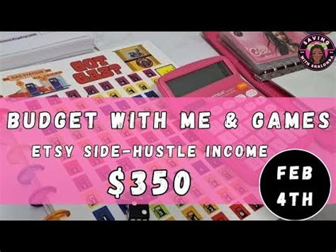 Budget With Me Side Hustle Income Etsy Income Cash Envelope Games Feb 2