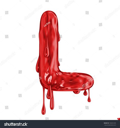 Blood Font Halloween Horror Letter L Stock Illustration 728252185