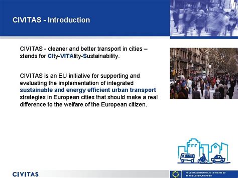 Promoting Sustainable Urban Mobility With Civitas The Civitas