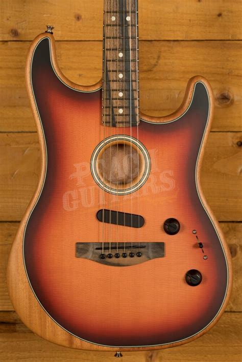 Fender American Acoustasonic Strat Ebony 3 Colour Sunburst