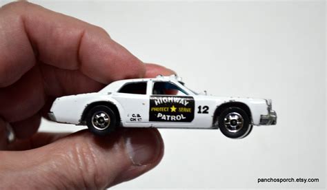 Vintage HOT WHEELS Highway Patrol Car Police Car Protect Mattel Hong Kong VTG Toy Car